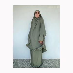 2024 robe musulmane de haute qualité pour les femmes à capuche vêtement de prière Jilbab Abaya longue couverture complète Ramadan robe Abayas vêtements islamiques - Product Image 3