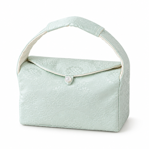 Sac de rangement matelassé en jacquard pour service à thé, sac de transport portable pour cérémonie du thé Kung Fu avec rabat matelassé - Product Image 1