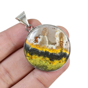 925 argent massif classique pendentif bijoux pour femmes 925 argent Sterling bourdon abeille pierres précieuses Style Boho pendentif fait main cadeau - Product Image 1