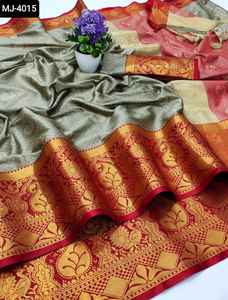 Nouveau créateur indien, en soie de coton riche, avec un Look riche en relief et un contraste assorti palpu avec Tressal - Product Image 2