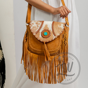 LW Lightweight High Quality Dress Style <b>Shoulder</b> Bag Medium Cross Body with Tassel Zipper Pocket Adjustable <b>Strap</b> for Ladies - Product Image 1