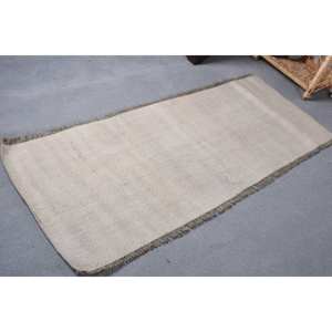 พรมขนสัตว์สีเบจคลาสสิกที่ทันสมัย5.5x2.2ฟุตดีไซน์แบบปะต่อลายนามธรรมสำหรับบ้านห้องนั่งเล่นวัยรุ่นห้องนอนน้ำยาง - Product Image 3