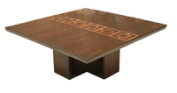 Table basse classique de luxe en bois massif, marron antique, pour salon, mobilier d'hôtel, vente directe