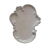 Plateau décoratif en céramique française vintage, style baroque, ovale, pour bijoux, bougies et décoration intérieure