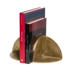 Sujetalibros moderno de metal personalizado para estantes Organizadores de escritorio con acabado dorado soporte decorativo extremos de libros - Product Image 5