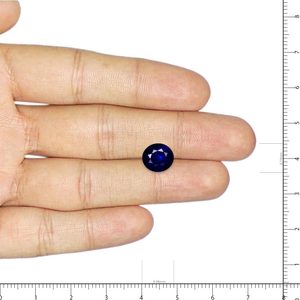 Zafiro Azul de 2.95 Quilates, Gema Natural Facetada en Forma de Estrella, Diámetro del Orificio de 1 mm, Altura de 8 mm, Tamaño de 10 mm, Tratado Térmicamente - Product Image 3
