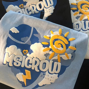 Camisetas con Estampado Puff de Venta Directa de Fábrica, Nueva Camiseta Deportiva de Alta Calidad al por Mayor para Hombre, Camisetas con Estampado Puff Cómodas - Product Image 4