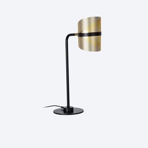 โคมไฟตั้งโต๊ะสีดำแบบโมเดิร์นทำด้วยมือพร้อมตาข่ายทองเหลืองโคมไฟตั้งโต๊ะโลหะสีดำดีไซน์ในร่ม - Product Image 2