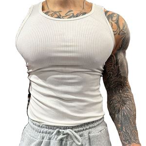 Lot de 3 Débardeurs Gym Grande Taille Respirants pour Homme Style Stringer 100% Coton Premium Côtelé Logo Personnalisé - Product Image 1