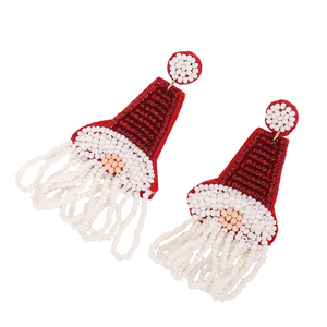 Pendientes colgantes de moda para mujer de diseñador, cuentas de semillas de ganchillo hechas a mano, joyería artificial multicolor, venta al por mayor - Product Image 2