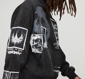 Sudaderas con capucha ecológicas para hombre con ajuste regular, ropa de calle Unisex para hombre, 80% Algodón, 20% poliéster, peso pesado de gran tamaño - Product Image 6