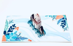 การ์ดอวยพรกระดาษสีเบจแบบป๊อปอัพ 3 มิติ ทำมือจากเวียดนาม พร้อมการพิมพ์ออฟเซ็ต สำหรับใช้เป็นของที่ระลึก และออกแบบลายคริสต์มาสตามสั่ง - Product Image 6