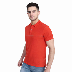 Custom Made <b>Men's</b> <b>Red</b> Color <b>Polo</b> <b>Shirt</b> Made in Cotton Polyester Half Sleeves With Customized Logo and Brand - Product Image 4
