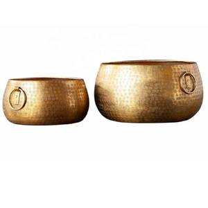 Jarrón martillado dorado real, maceta decorativa artesanal artística, Ideal para bodas, festivales y ocasiones especiales - Product Image 4