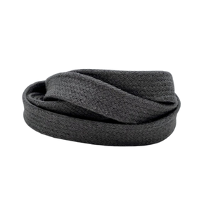 Lacets plats en coton semi-ciré de 8 mm avec fonction anti-défaçonnage, couleur personnalisée pour le traitement textile haut de gamme - Product Image 1