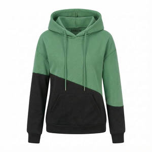 Ventes en gros de sweats à capuche pour femmes, streetwear, patchwork personnalisé, coupe décontractée, épaules tombantes, sweats à capuche en molleton de coton, pulls - Product Image 4