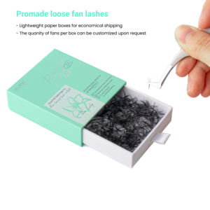 Promades de pestañas marrones de alta calidad, extensiones de pestañas sueltas con volumen de abanico, vendedores de pestañas PBT de gama alta al por mayor - Product Image 2