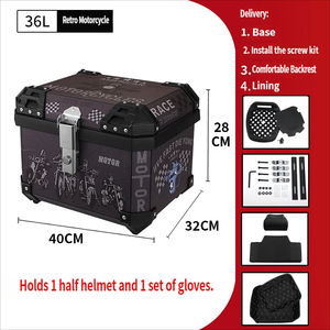 Top Case Moto 36L en PP Haute Résistance avec Système de Fixation Rapide, Coffre Arrière Étanche pour Commuters Urbains, Garantie 1 An - Product Image 5