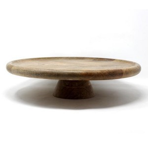 Cake Stand Wood Round Decorating Weddings and Parties Elegant and Stylish Round Wooden Cake Stand <b>Tools</b> - Product Image 2