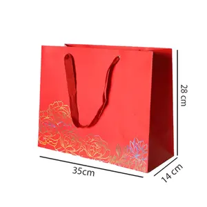Recycled Materials Kraft Square Bottom Paper Gift Bags With Handles Eyewear Personal Care Business Vietnam Manufacturer