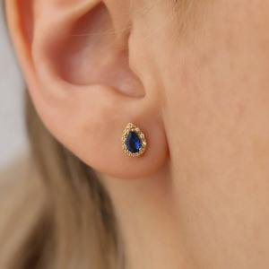 Boucles d'oreilles classiques faites à la main 925 bijoux en argent massif pour femmes 925 argent Sterling saphir pierres précieuses Boho Style boucles d'oreilles cadeau - Product Image 3