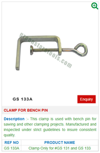 GS 133A Steel and Iron Clamp for Workbenches Essential Jewelry <b>Tools</b> & Equipment-Including Jewelry Pliers for Jewellry - Product Image 2