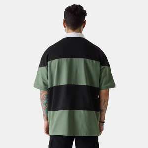 Vente en gros de qualité supérieure Chemises polo unies respirantes avec logo personnalisé Motif uni solide pour hommes grande taille - Product Image 2