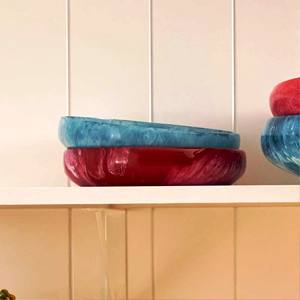 Plato Decorativo de Resina Hecho a Mano, Pulido, de Origen Indio, Ecológico, Apto para Lavavajillas, Estilo Moderno, Antiguo, para Servir en Fiestas - Product Image 1