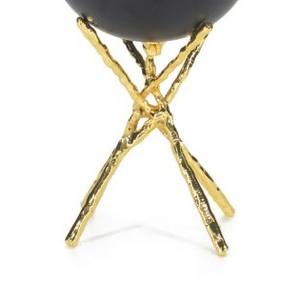 เตาเผากำยานทรงกลมแบบโมเดิร์น สีดำด้านและสีทอง ดีไซน์แบบอาหรับ สำหรับใช้ในบ้านและเป็นของขวัญในตะวันออกกลางและอ่าวเปอร์เซีย - Product Image 5