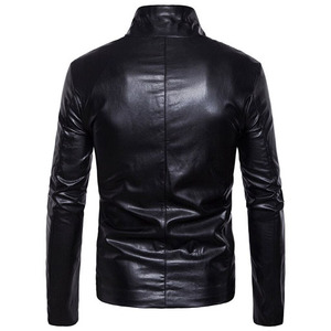 Nueva llegada chaquetas de cuero de moda de tamaño personalizado Original piel de oveja Stand Collar High Street Style para el invierno - Product Image 2