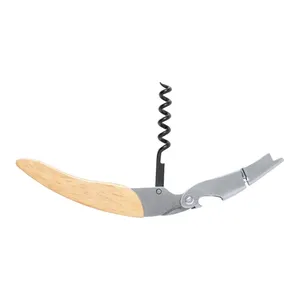 Tire-bouchon personnalisé en bois et acier Veneto pour ouvre-bouteilles à vin - Product Image 6