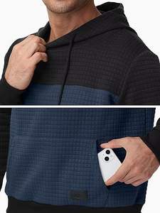 Sudadera con Capucha para Hombre, Invierno |   Tela Tejida Frontal Personalizada 100% Poliéster Jersey Sólido Teñido en Prenda Forrado de Secado Rápido Colores Personalizados - Product Image 5