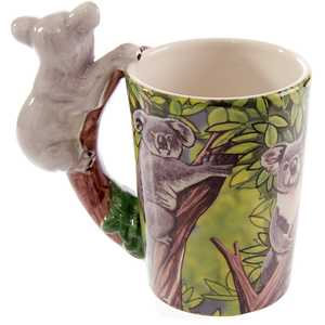 แก้วโคอาล่าพร้อมหูจับ 3 มิติ ดีไซน์นอร์ดิก ทำด้วยมือ ใช้กับเครื่องล้างจานและไมโครเวฟได้ แก้วเซรามิก PC สำหรับนม เหมาะสำหรับเป็นของขวัญ - Product Image 5