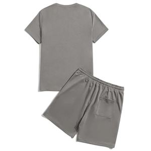 T-shirts en coton uni avec tissu léger respirant de style demi-manches adapté aux hommes vêtements de sport et de plein air à usage quotidien - Product Image 2