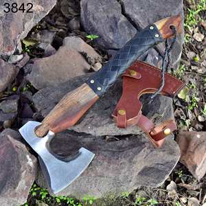2025 Hand Forged <b>Large</b> Viking Pattern Damascus Hunting <b>Axe</b> Wood Handle Felling & Splitting <b>Axe</b> for Camping Outdoor Use - Product Image 2