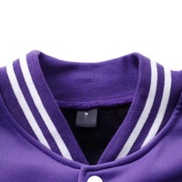 Blouson universitaire décontracté personnalisé pour homme, col montant, logo frontal, 100 % laine respirante, séchage rapide, rembourré en coton, tricoté 440g