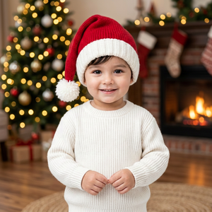 Bonnets de Noël tricotés personnalisés rouges et blancs pour adultes, vente en gros, bonnets d'hiver pour les fêtes et les voyages, casquettes, fournisseur OEM sous marque privée - Product Image 5
