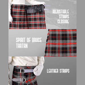 Kilt écossais pour homme, esprit de Bruce, tartan, acrylique, laine, longueur standard, anti-froissement, meilleur kilt en vente en gros, 2026 - Product Image 5