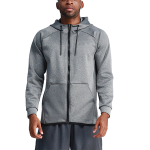 Personalizado en blanco puff zip up hombres sudaderas con capucha diseño más tamaño joggers fitness deportes entrenamiento desgaste chaqueta para hombres - Product Image 4