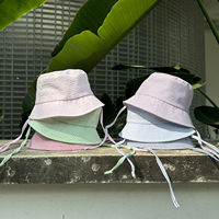Sombrero de Pescador de Algodón a Rayas Rojas y Blancas al por Mayor, Sombrero para el Sol con Protección UV, Ojales Transpirables, Ala Ancha, para Exteriores, Playa, Senderismo, Pesca, Casual, Diario