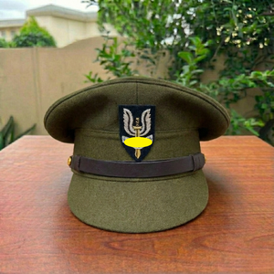WWII British SAS Cap WW2 <b>Khaki</b> Wool <b>Hat</b> With Badge - Product Image 1