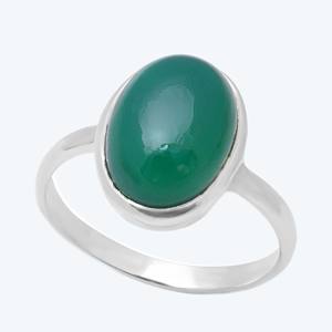 Joyería de moda Anillos de lujo ligeros Mujer anillos de ónix verde Anillo de plata esterlina 925 para niñas - Product Image 2