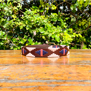 Mencia เข็มขัดโปโลลำลองสำหรับผู้ชาย, หนังแท้100% กับทองเหลืองแข็งสำหรับหัวเข็มขัดด้ายรีไซเคิล - Product Image 4