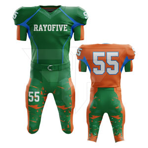 Uniforme de Fútbol Americano de Alta Calidad al Mejor Precio, Manga Corta, 100% Poliéster, Diseño con Logotipo Impreso Totalmente Personalizable - Product Image 1