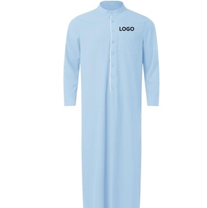 <b>Men's</b> Fashionable Jubbah <b>Thobe</b> Stitching Muslim Islamic Clothing Kaftan Abaya <b>for</b> <b>Men</b> Wholesale - Product Image 3