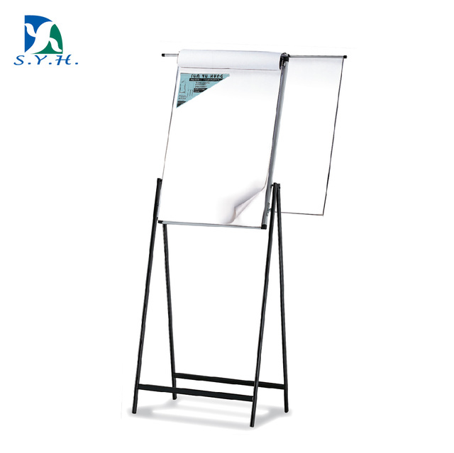 SYH Office Magnetic Dry Erase Whiteboard with Adjustable Steel Fold Stand Flip Chart Board (White/Black/Green)