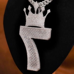 Pendentif Hip Hop indien en argent 925 personnalisé de qualité à l'exportation - Product Image 3