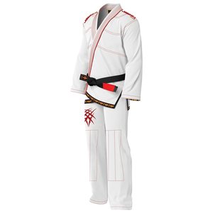 Kimono de Boxeo Venom Blanco Hecho a Medida al por Mayor, Ropa de Artes Marciales de Poliéster/Algodón Elástico de Secado Rápido - Product Image 6