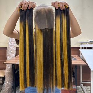 Venta al por mayor Raw Vietnamese Bone Straight Remy Weft Bundles Closure Set Silky Smooth de proveedor de confianza para extensiones de cabello humano - Product Image 2