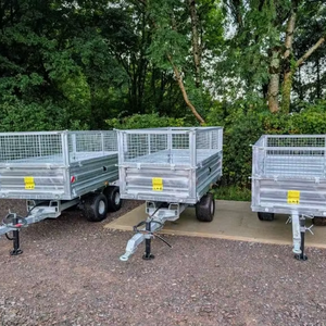 Three Way Tipping <b>Tractor</b> <b>Trailer</b> Agricultural 2-4 Wheel 3 Sides Farm Dump <b>Trailer</b> 1-10 Ton Hydraulic Motor High Productivity - Product Image 1